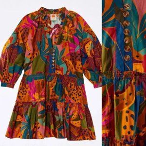 Gorgeous Brand New Unopened Farm Rio Leopard Jungle Mini Dress NWT - XS